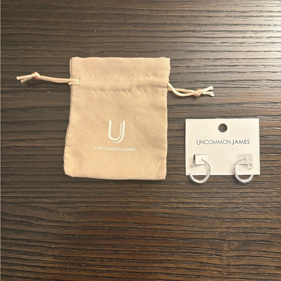 NEW Uncommon James Silver Dewdrop Hoop Earrings - Picture 4 of 5